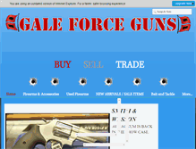 Tablet Screenshot of galeforceguns.com